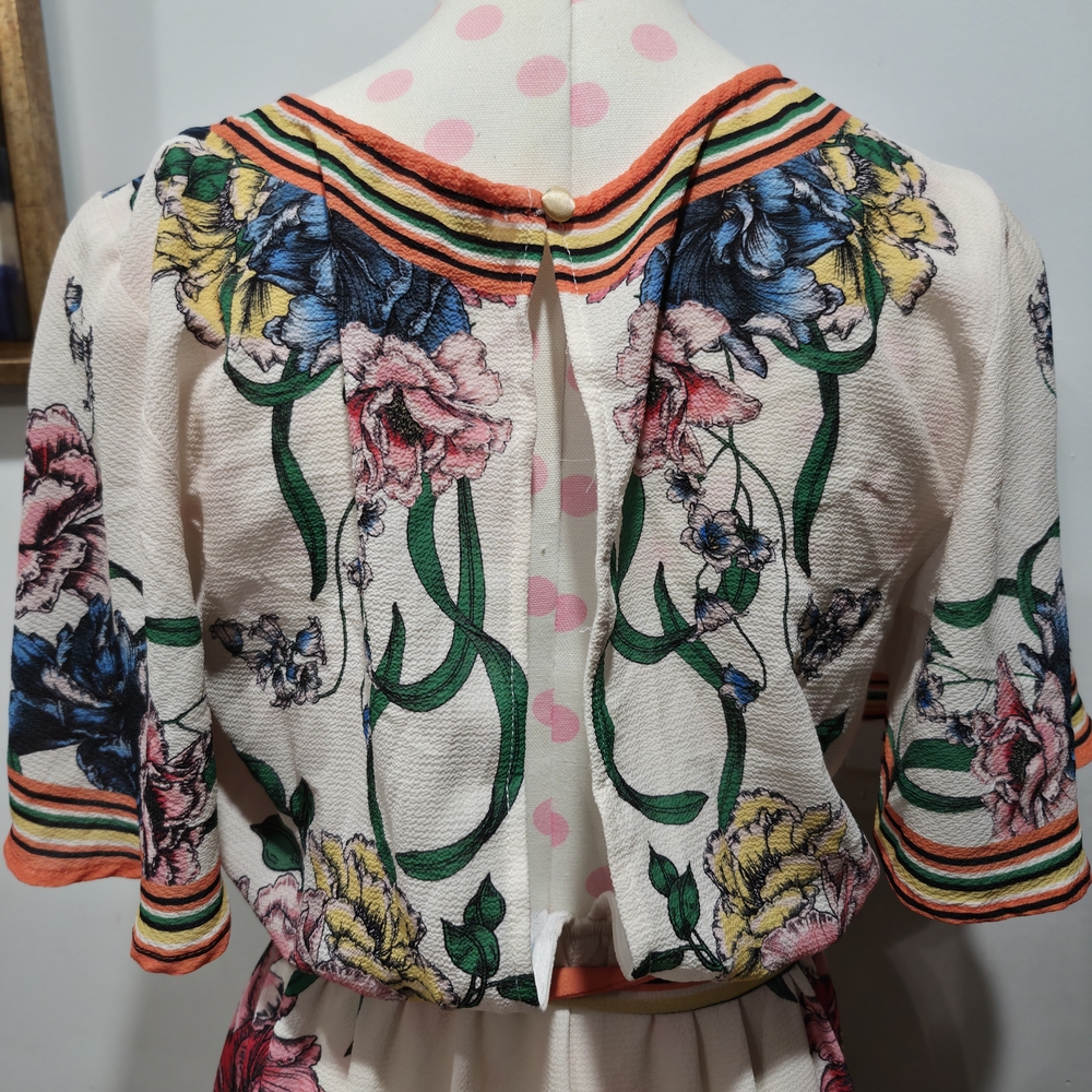 Flying Tomato Multicolor Floral Wrap Jumpsuit - Picture 6 of 9